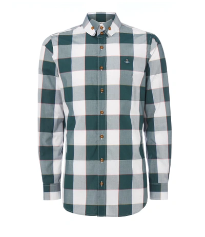 Shop Vivienne Westwood Two Button Krall Shirt Gingham Green