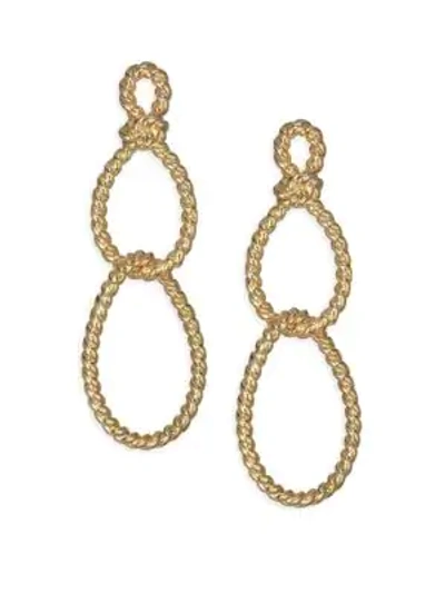 Shop Kate Spade Sailors Knot Statement Earrings In Yellow Gold