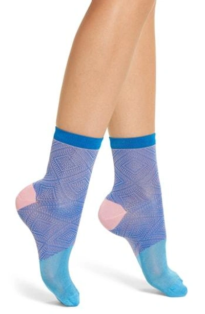 Shop Hysteria By Happy Socks Jill Ankle Socks In Blue