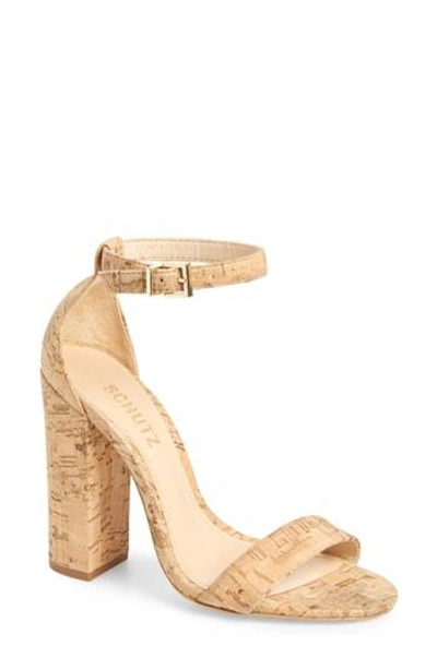 Shop Schutz Enida Sandal In Natural Leather