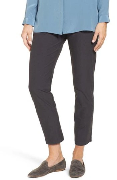 Shop Eileen Fisher Stretch Crepe Ankle Pants In Serrano
