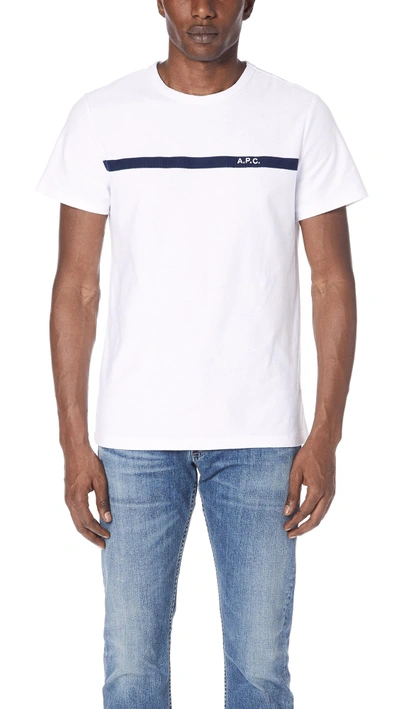 Shop Apc Yukata Tee In Blanc