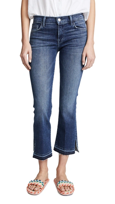 Shop J Brand Selena Cropped Jeans In Star Blue