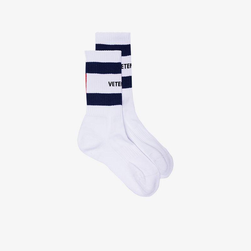Vetements Tommy Hilfiger Logo Cotton Blend Socks In White | ModeSens