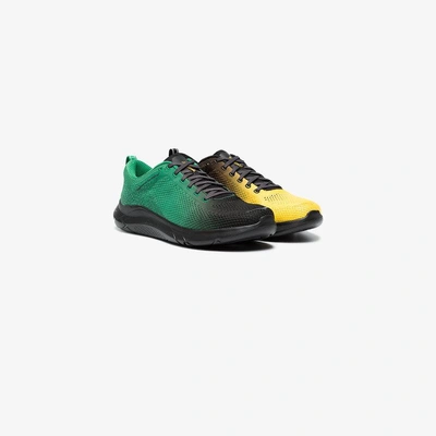 Shop Hoka One One Green And Yellow Hupana 2 X Engineered Garments Sneakers In Yellow&orange