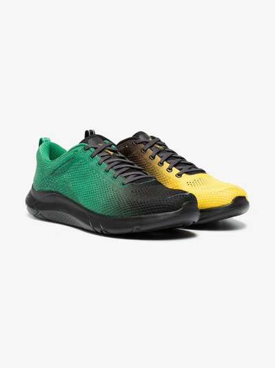 Shop Hoka One One Green And Yellow Hupana 2 X Engineered Garments Sneakers In Yellow&orange