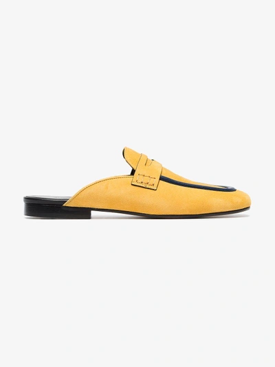 Shop Isabel Marant Yellow Follan 20 Suede Leather Loafers In Yellow&orange