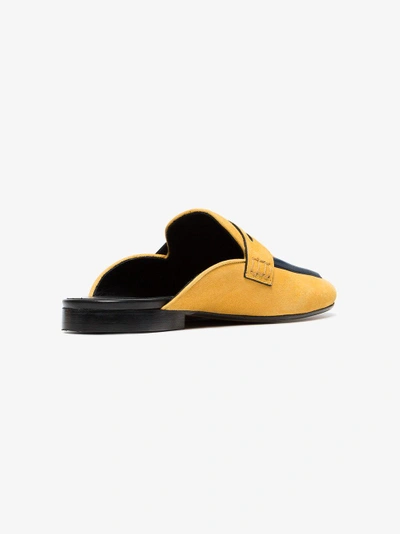 Shop Isabel Marant Yellow Follan 20 Suede Leather Loafers In Yellow&orange