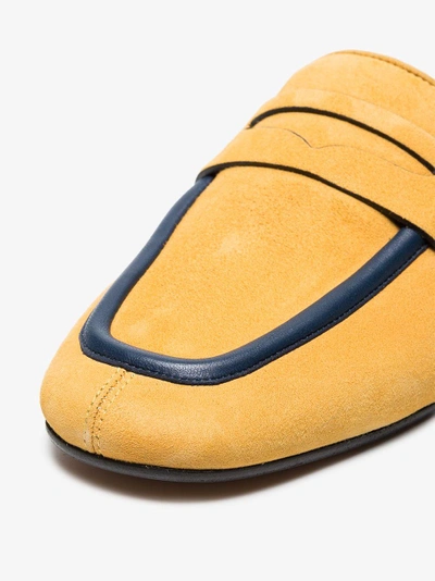 Shop Isabel Marant Yellow Follan 20 Suede Leather Loafers In Yellow&orange