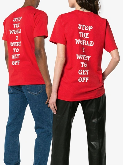 Shop Just A T-shirt Joshua Gordon Mushroom Cloud Print T Shirt In Red