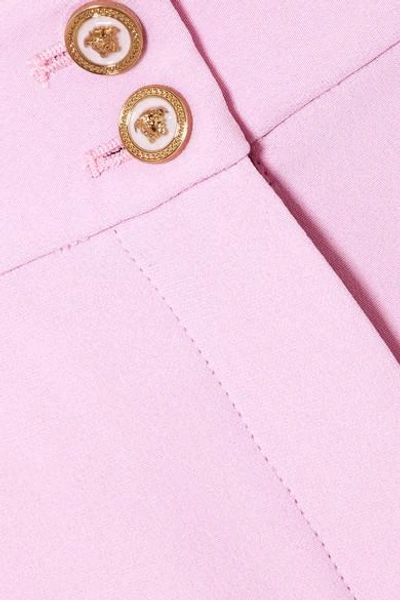 Shop Versace Silk-crepe Shorts In Pink