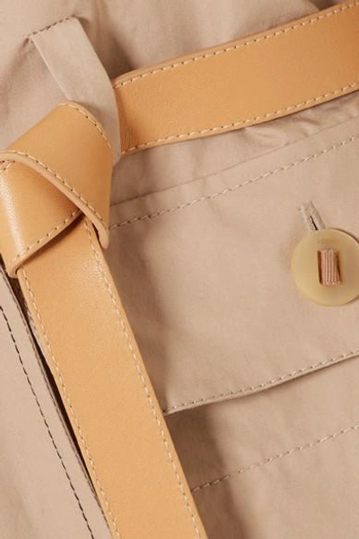 Shop Loewe Leather-trimmed Cotton Jacket