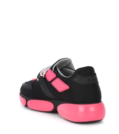 Shop Prada Cloudbust Fabric Sneakers In Black