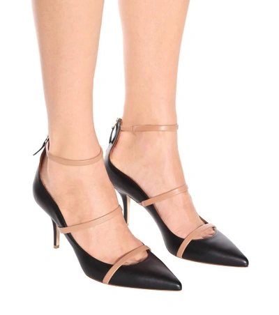 Shop Malone Souliers Robyn 70 Leather Pumps In Black