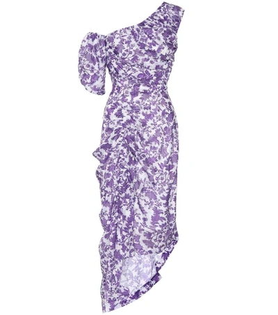 Shop Preen By Thornton Bregazzi Nicole Floral-printed Dress In Purple