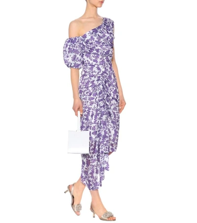 Shop Preen By Thornton Bregazzi Nicole Floral-printed Dress In Purple
