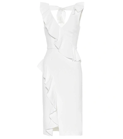 Shop Rebecca Vallance Sylvette Crêpe Midi Dress In White