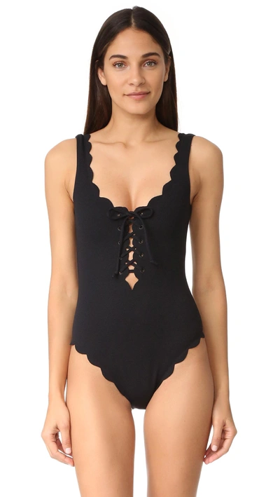 Shop Marysia Palm Springs Tie Maillot In Black