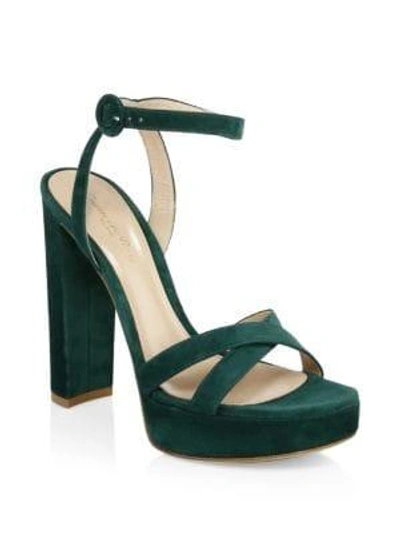 Shop Gianvito Rossi Platform Ankle-strap Sandals In Leaf