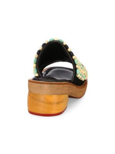 Shop Marni Leather Sandals In Multi