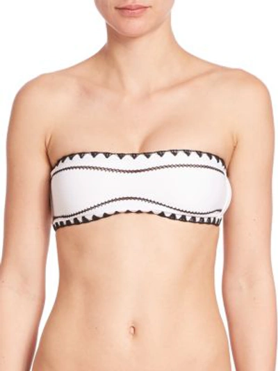 Shop Same Swim The Babe Bandeau Bikini Top In Blanc Noir