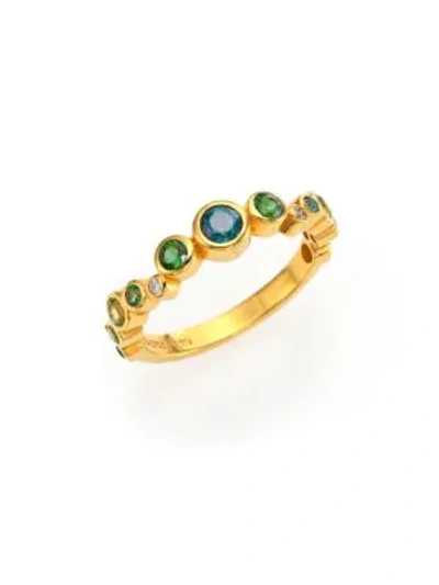 Shop Gurhan Pointelle Diamond, Multi-stone & 24k Yellow Gold Ring In Gold Multi