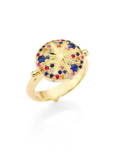 Shop Temple St Clair Women's Sorcerer Diamond, Multicolor Sapphire & 18k Yellow Gold Ring In Gold Multi