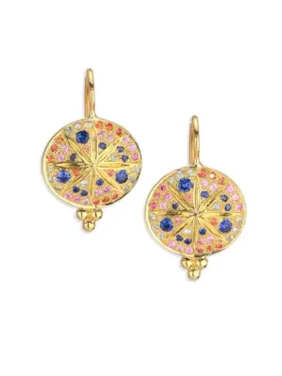 Shop Temple St Clair Celestial Multicolor Sapphire & 18k Yellow Gold Sorcerer Drop Earrings In Gold Multi