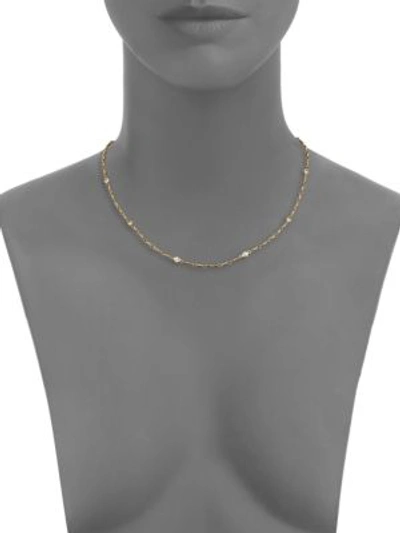 Shop Temple St Clair Classic Karina White Sapphire & 18k Yellow Gold Station Necklace In Yellow Gold Sapphire
