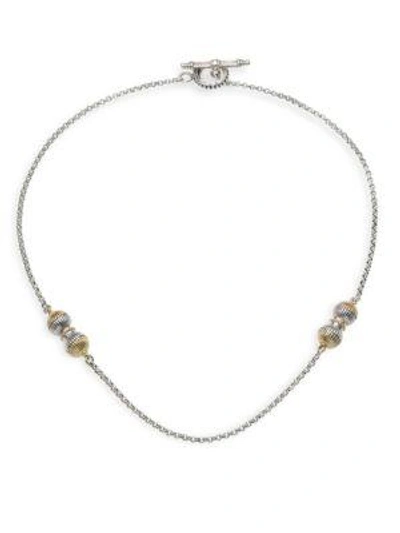 Shop Konstantino Hebe 18k Yellow Gold & Sterling Silver Chain Necklace In Silver Gold