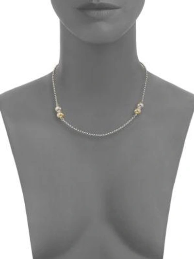Shop Konstantino Hebe 18k Yellow Gold & Sterling Silver Chain Necklace In Silver Gold