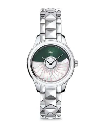 Shop Dior Viii Grand Bal Limited-edition Montaigne Diamond, Alligator & Stainless Steel Automatic Watch In Silver Multi