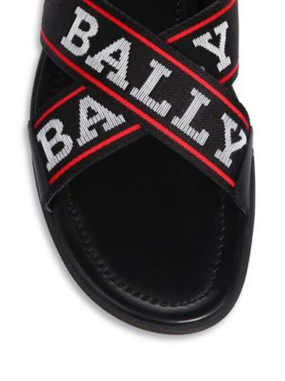 Shop Bally Bonk Logo Sandal In Black White
