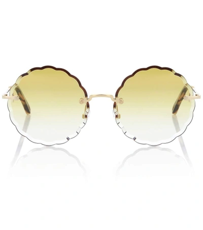 Shop Chloé Rosie Sunglasses In Yellow