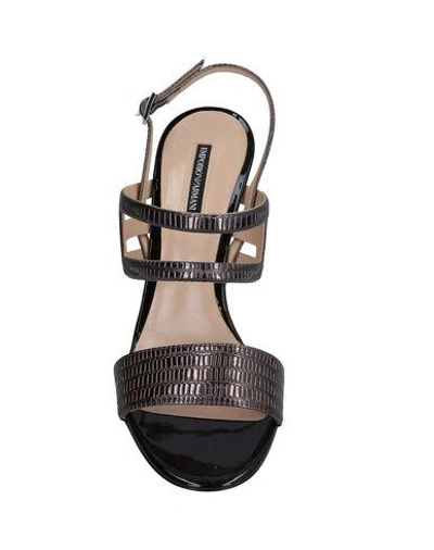 Shop Emporio Armani Sandals In Lead