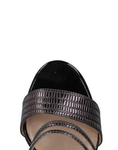 Shop Emporio Armani Sandals In Lead
