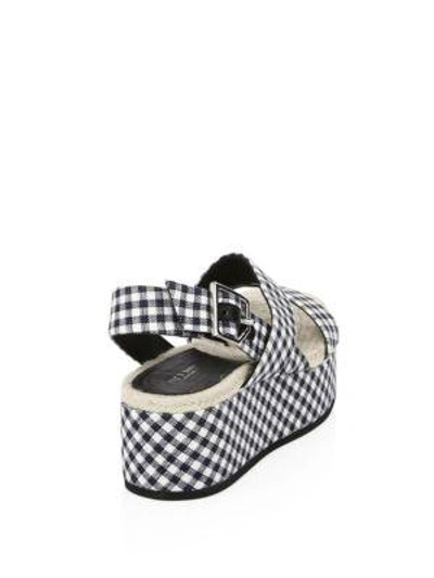 Shop Rag & Bone Megan Plaid Wedge Sandals In Multi