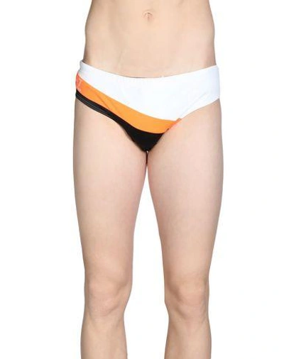 Shop Ea7 Swim Briefs In White