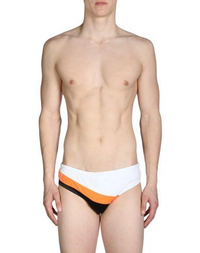 Shop Ea7 Swim Briefs In White