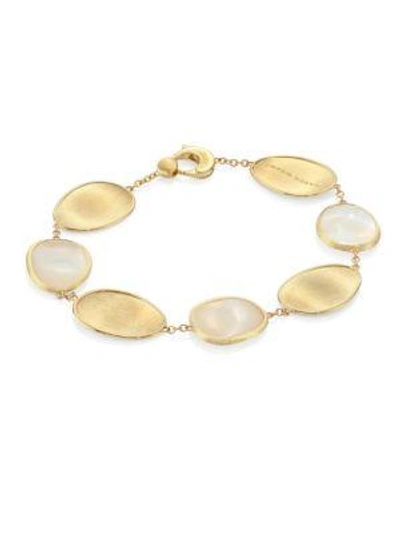 Shop Marco Bicego Women's Lunaria Mother-of-pearl & 18k Yellow Gold Bracelet In Gold Pearl