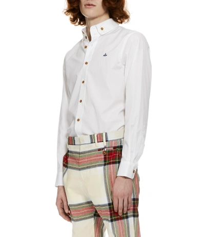 Shop Vivienne Westwood Two Button Krall Shirt White