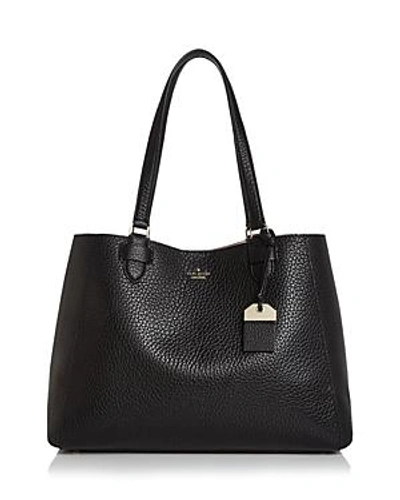 Shop Kate Spade New York Carter Street Leather Tyler Tote In Black/gold