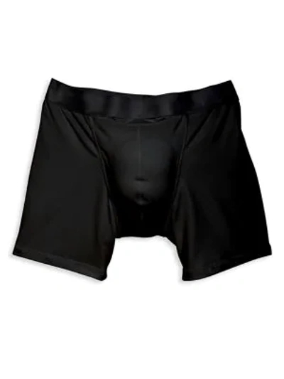 Shop Hom Men's Ho1 Long Boxer Briefs In Black