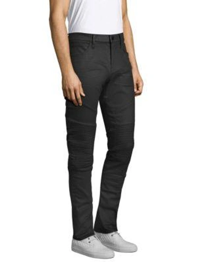 Shop J Brand Bearden Moto Skinny Jeans In Dark Charcoal