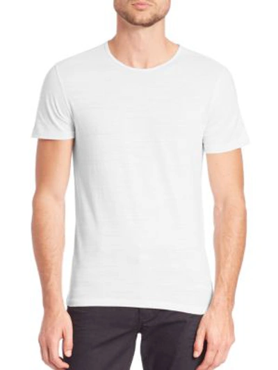 Shop John Varvatos Men's Slub Short Sleeve Tee In Black