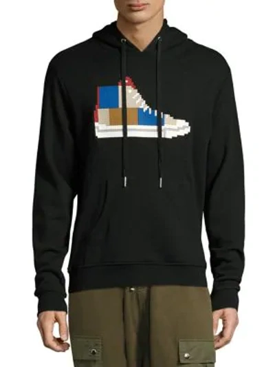Shop Mostly Heard Rarely Seen Graphic Cotton Hooded Sweatshirt In Black