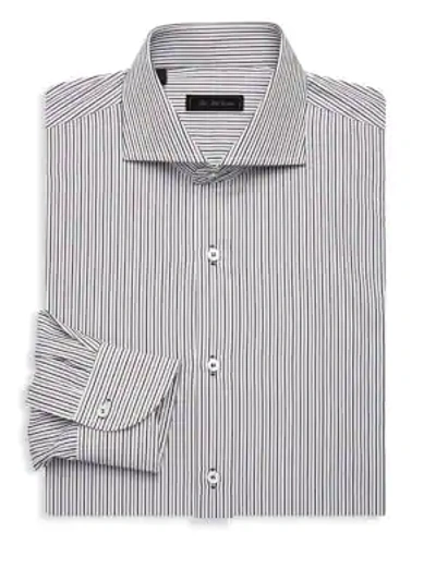 Shop Saks Fifth Avenue Collection Stripe Dress Shirt In Blue