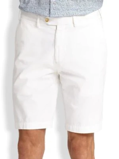 Shop Saks Fifth Avenue Collection Cotton Oxford Shorts In White