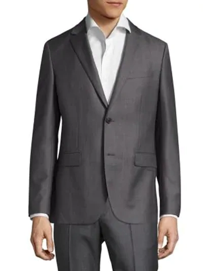 Shop Theory Slim-fit Dobby Wool Suiting Blazer In Grey