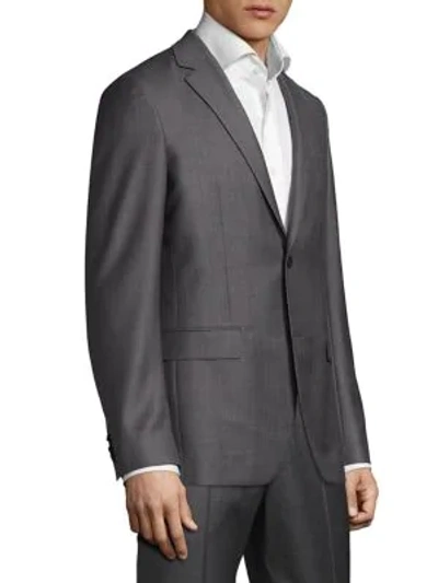 Shop Theory Slim-fit Dobby Wool Suiting Blazer In Grey